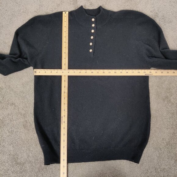 Hunt Club Women's Sweater Size M Gray Wool Henley Neck Casual Outdoor Warm Comfy - Picture 6 of 8